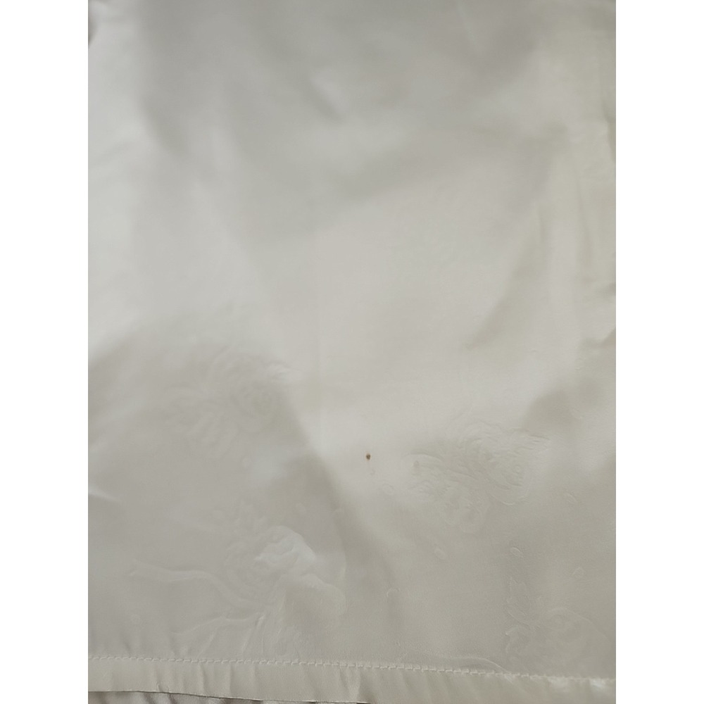 Vintage Pajamas Sleep Shirt Gioni Feroti Sz M Ivory Top Satin Buttons Classic‎ - Picture 9 of 11